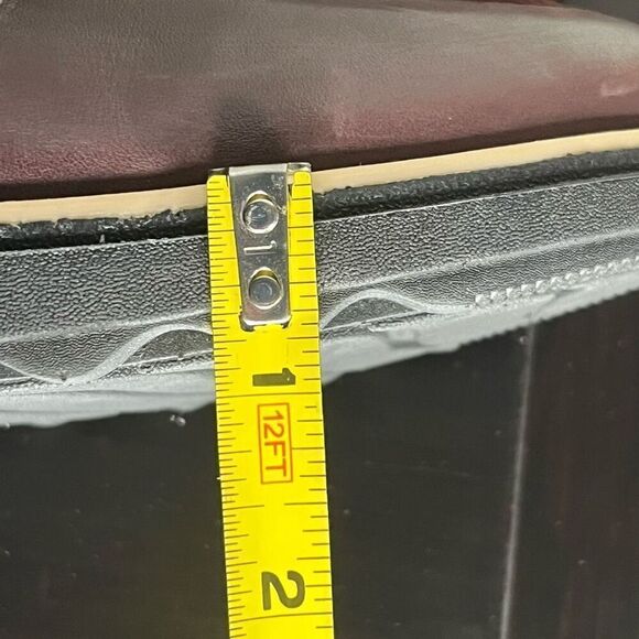 Clarks Sharon Form Burgundy Chunky Loafers Women’s Size 12 - Picture 9 of 11